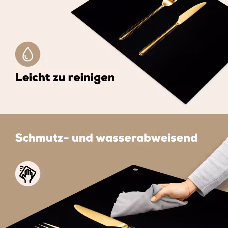 Bestek - Goud - Mes - Vork Inductie beschemer met haakjes klein -ky-schoon-de