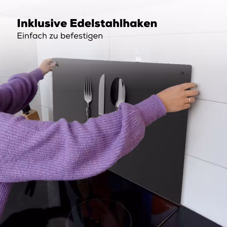 Bestek - Zwart Inductie beschemer met haakjes klein -ky-ophangen-de