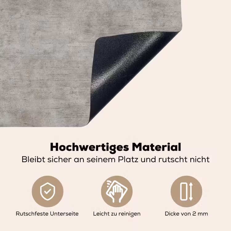 Beton - Oud - Grijs - Patronen Inductie beschemer met haakjes klein 777 -ky-onderkant-de