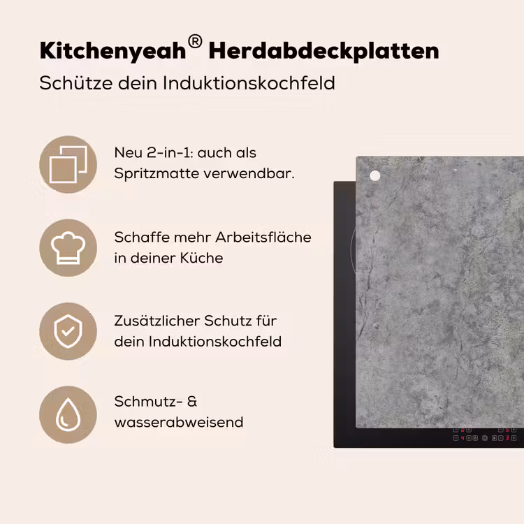 Beton - Antiek - Patronen Inductie beschemer met haakjes klein 777 -ky-usp-de
