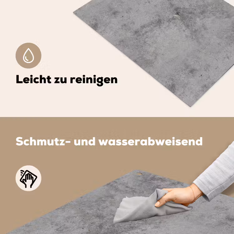 Beton - Grijs - Patronen Inductie beschemer met haakjes klein 777 -ky-schoon-de