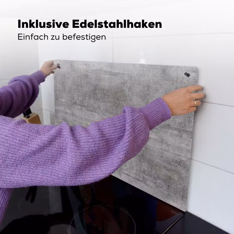 Beton - Patroon - Antiek Inductie beschemer met haakjes klein 777 -ky-ophangen-de