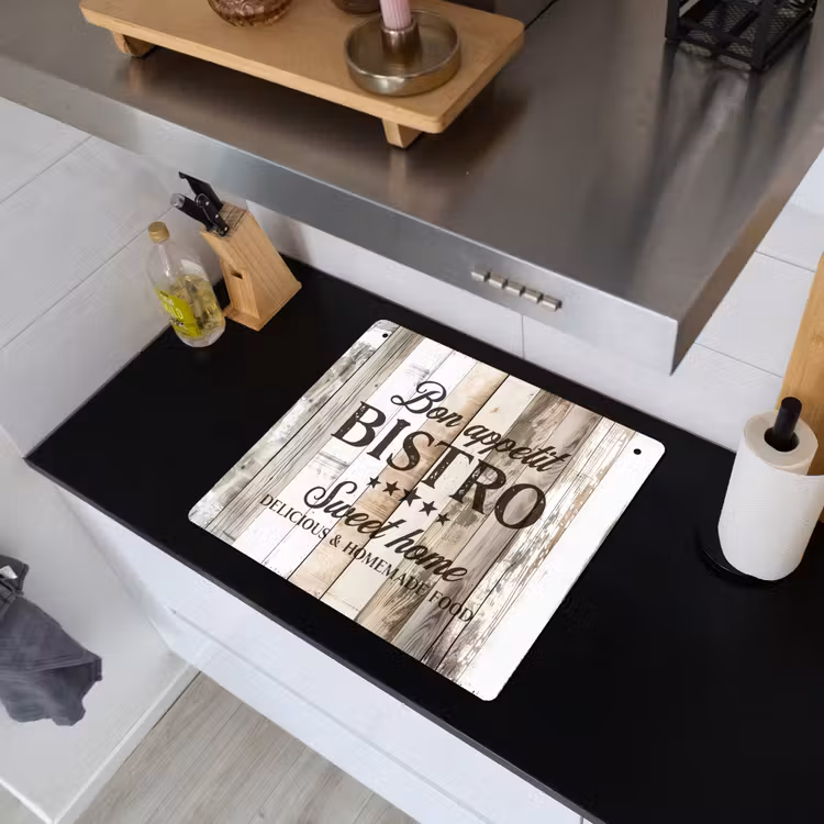 Bistro Welkomstbord Inductie beschemer met haakjes middel -sfeer1