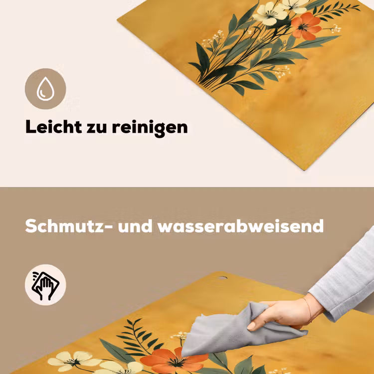 Bladeren - Boeket - Bloemen - Geel Inductie beschemer met haakjes klein -ky-schoon-de