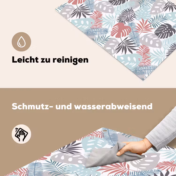 Bladeren - Jungle - Pastel - Tropisch Inductie beschemer met haakjes klein -ky-schoon-de