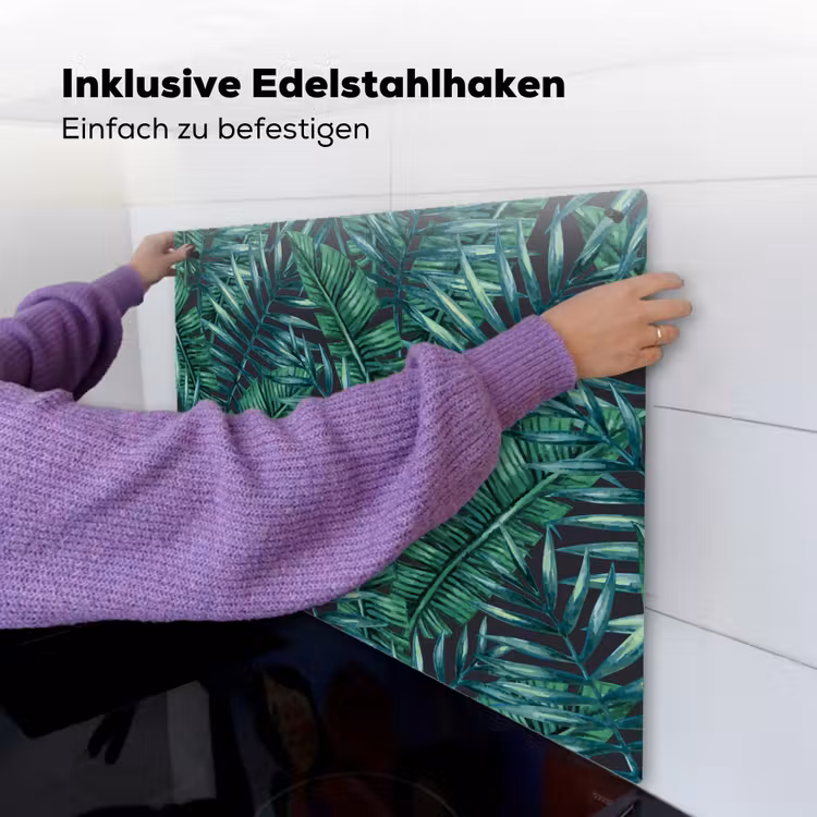 Bladeren - Inductie beschermer - Jungle - Tropical Inductie beschemer met haakjes middel -ky-ophangen-de