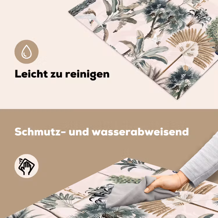 Bladeren - Monstera - Jungle - Tropical Inductie beschemer met haakjes klein -ky-schoon-de