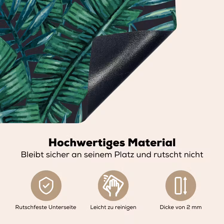 Bladeren - Tropical - Jungle Inductie beschemer met haakjes groot -ky-onderkant-de