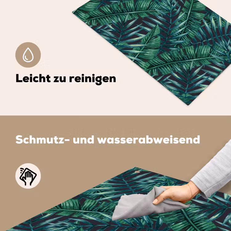 Bladeren - Tropical - Jungle Inductie beschemer met haakjes groot -ky-schoon-de