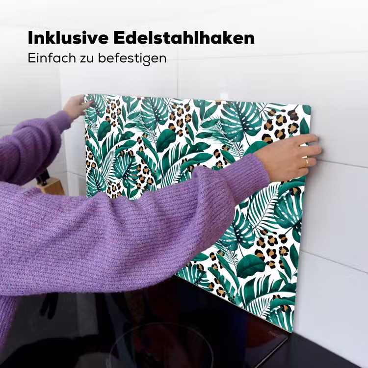 Bladeren - Tropisch - Jungle Inductie beschemer met haakjes klein -ky-ophangen-de