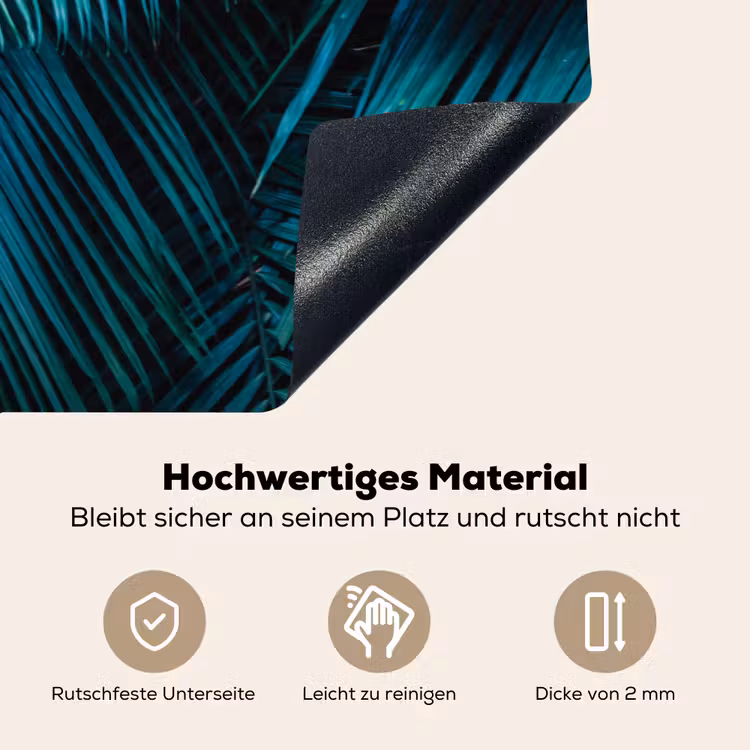 Bladeren - Tropisch - Jungle Inductie beschemer met haakjes klein -ky-onderkant-de