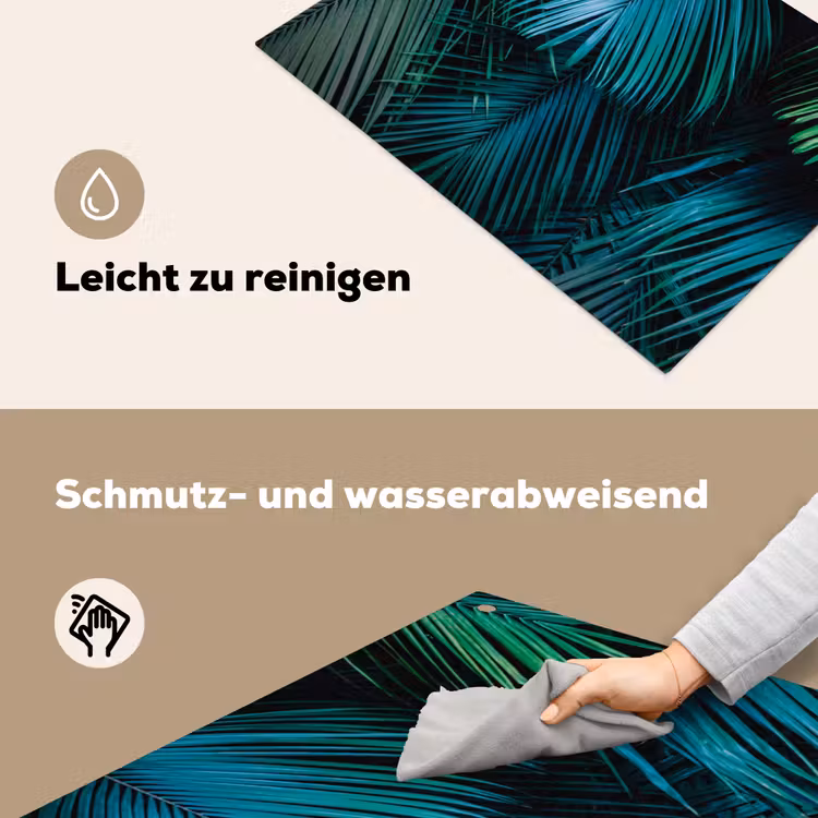 Bladeren - Tropisch - Jungle Inductie beschemer met haakjes klein -ky-schoon-de