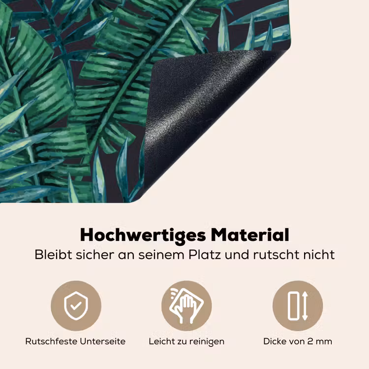 Bladeren - Tropisch - Jungle - Natuur Inductie beschemer met haakjes klein -ky-onderkant-de