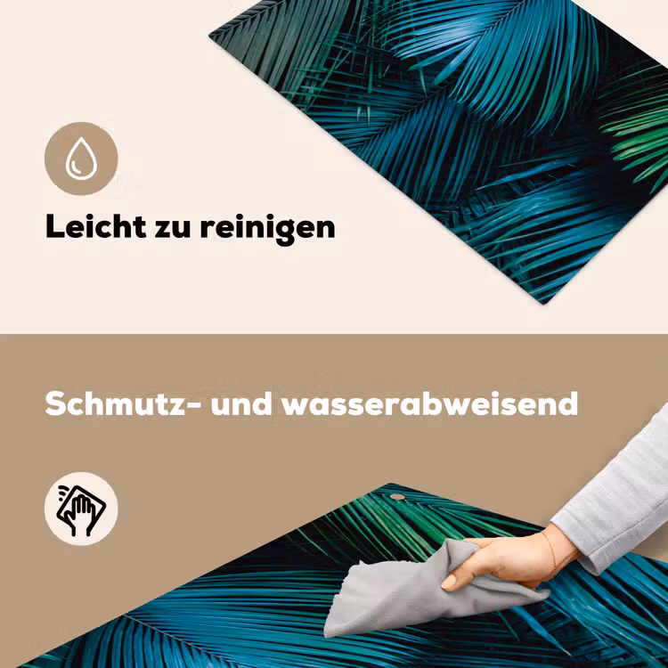 Bladeren - Tropisch - Jungle - Natuur Inductie beschemer met haakjes groot -ky-schoon-de