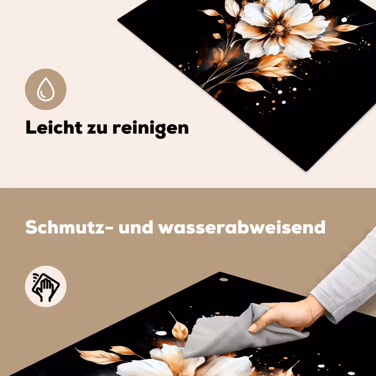 Bloem - Verf - Goud - Graffiti - Modern Inductie beschemer met haakjes klein -ky-schoon-de