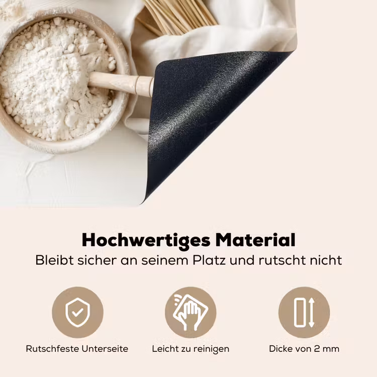 Bloem - Hout - Tarwe Inductie beschemer met haakjes klein -ky-onderkant-de