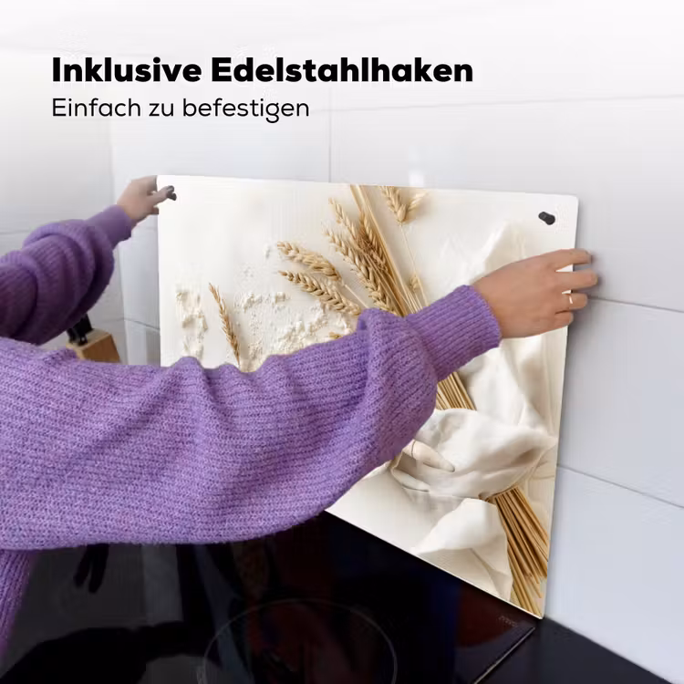 Bloem - Hout - Tarwe Inductie beschemer met haakjes klein -ky-ophangen-de
