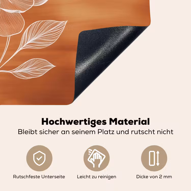 Bloem - Minimalistisch - Wit Inductie beschemer met haakjes klein -ky-onderkant-de