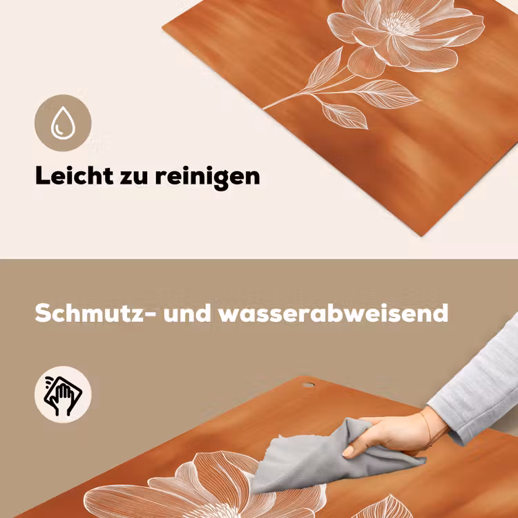Bloem - Minimalistisch - Wit Inductie beschemer met haakjes klein -ky-schoon-de