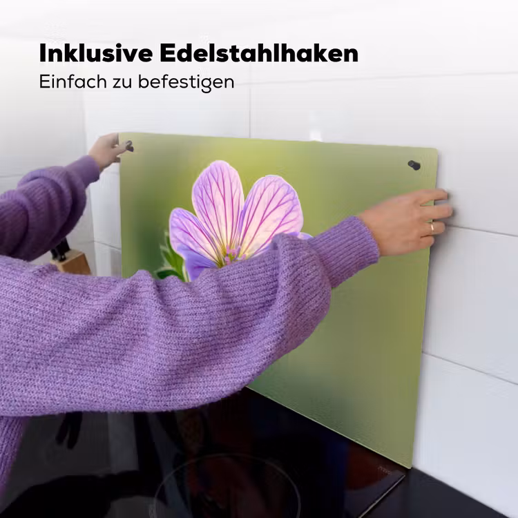 Bloem - Close up - Paars Inductie beschemer met haakjes klein -ky-ophangen-de