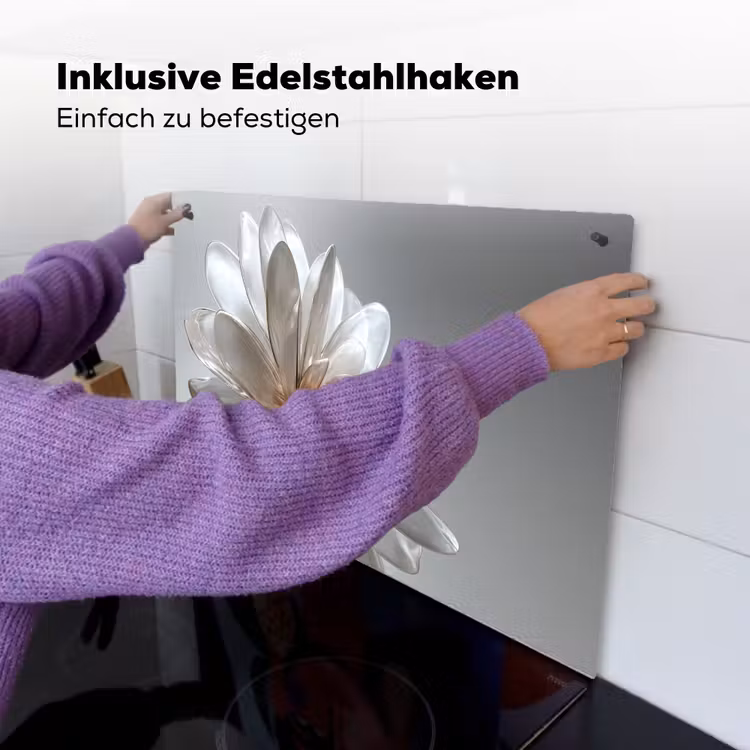 Bloem - Wit - Neutraal Inductie beschemer met haakjes klein -ky-ophangen-de
