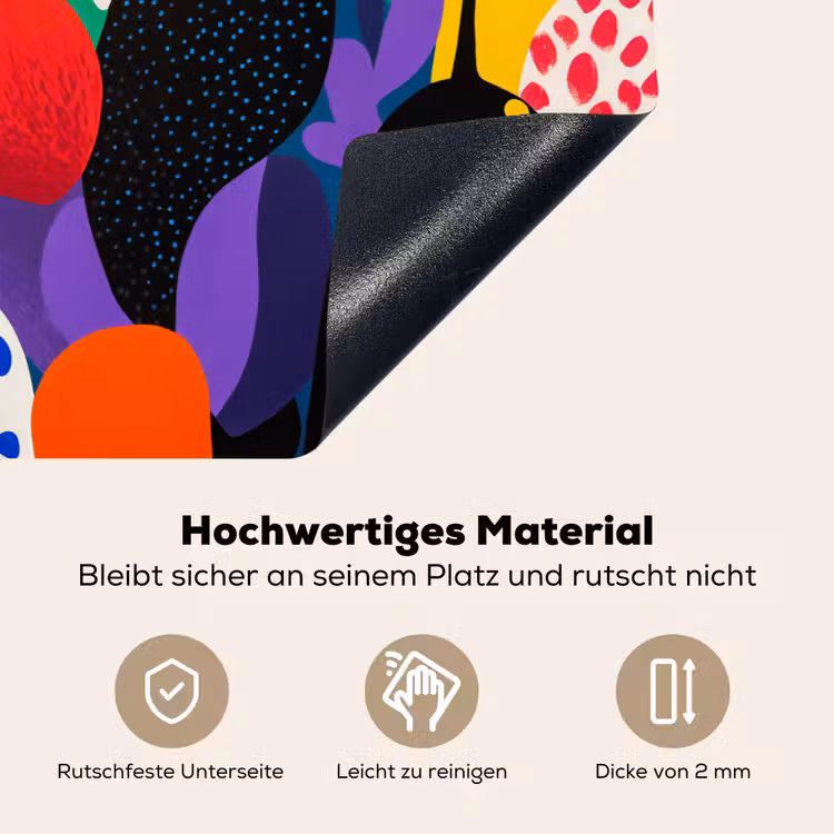 Bloemen - Bladeren - Abstract - Rood Inductie beschemer met haakjes klein -ky-onderkant-de