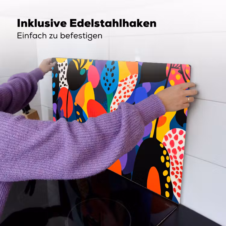 Bloemen - Bladeren - Abstract - Rood Inductie beschemer met haakjes klein -ky-ophangen-de