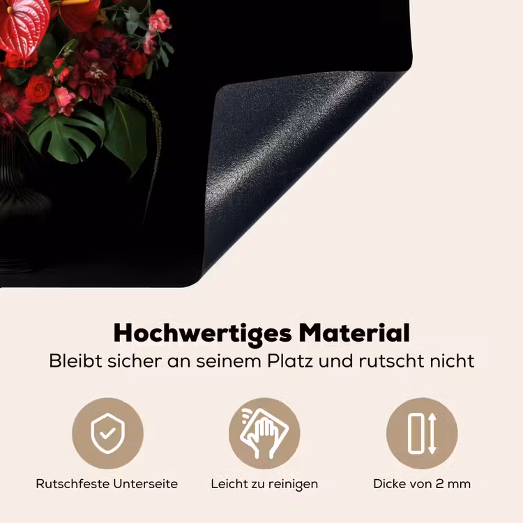 Bloemen - Boeket - Sierlijk Inductie beschemer met haakjes klein -ky-onderkant-de