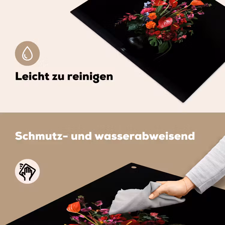 Bloemen - Boeket - Sierlijk Inductie beschemer met haakjes klein -ky-schoon-de