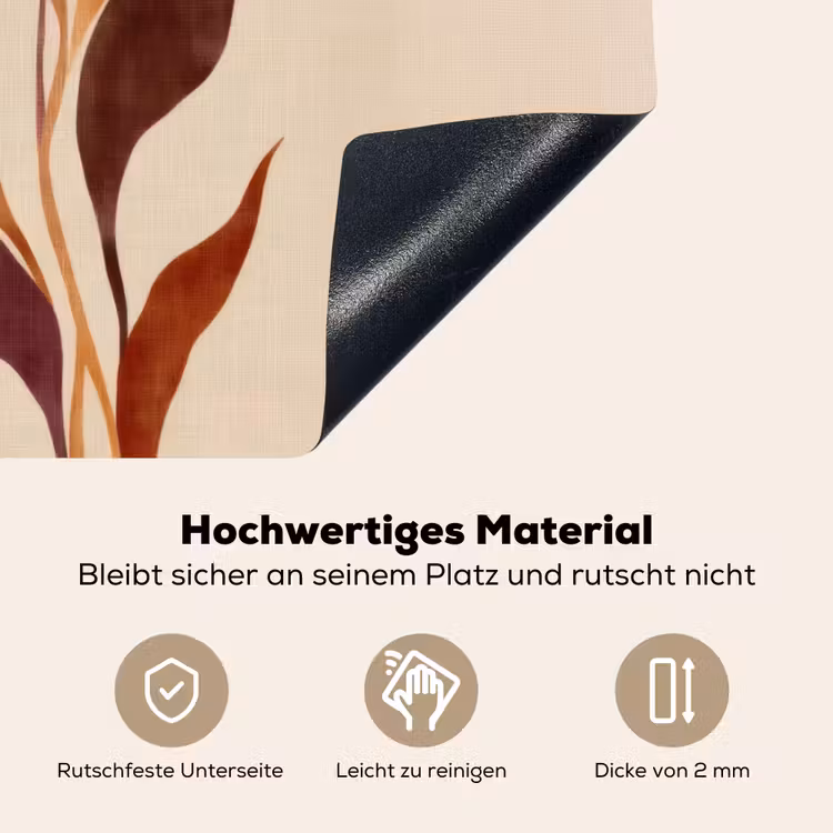 Bloemen - Blaadjes - Minimalistisch - Roze Inductie beschemer met haakjes klein -ky-onderkant-de
