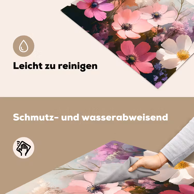 Bloemen - Kleurrijk - Bloei Inductie beschemer met haakjes klein -ky-schoon-de