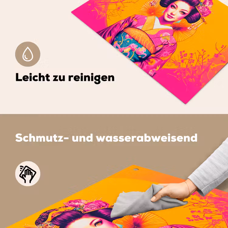Bloemen - Vrouw - Kimono - Roze Inductie beschemer met haakjes klein -ky-schoon-de