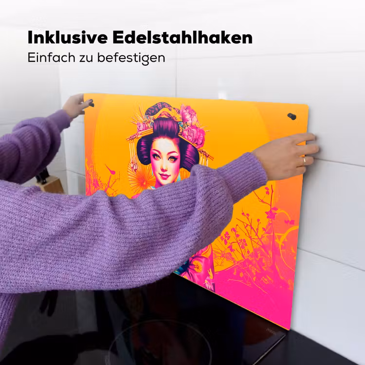 Bloemen - Vrouw - Kimono - Roze Inductie beschemer met haakjes klein -ky-ophangen-de