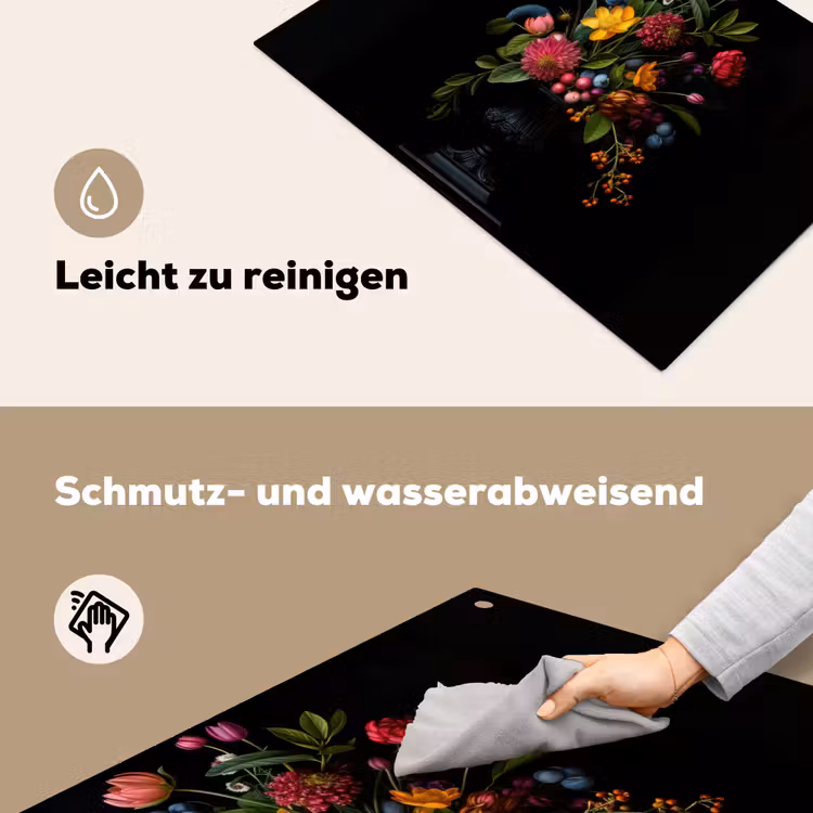 Bloemen - Vrolijk - Vaas Inductie beschemer met haakjes klein -ky-schoon-de
