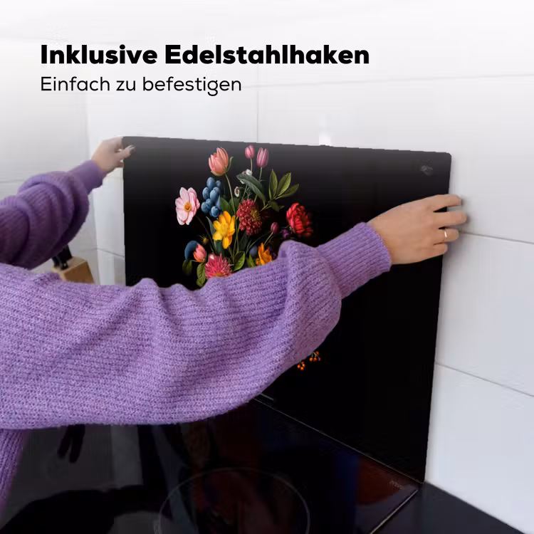 Bloemen - Vrolijk - Vaas Inductie beschemer met haakjes klein -ky-ophangen-de