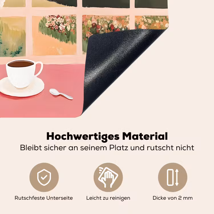 Bloemen - Koffie - Raam Inductie beschemer met haakjes klein -ky-onderkant-de