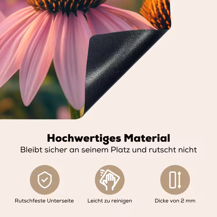 Bloemen - Paars - Bijen Inductie beschemer met haakjes klein -ky-onderkant-de