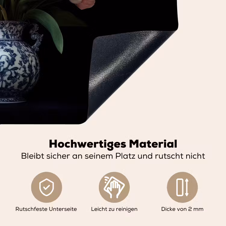 Bloemen - Roze - Tulpen - Vaas Inductie beschemer met haakjes klein -ky-onderkant-de