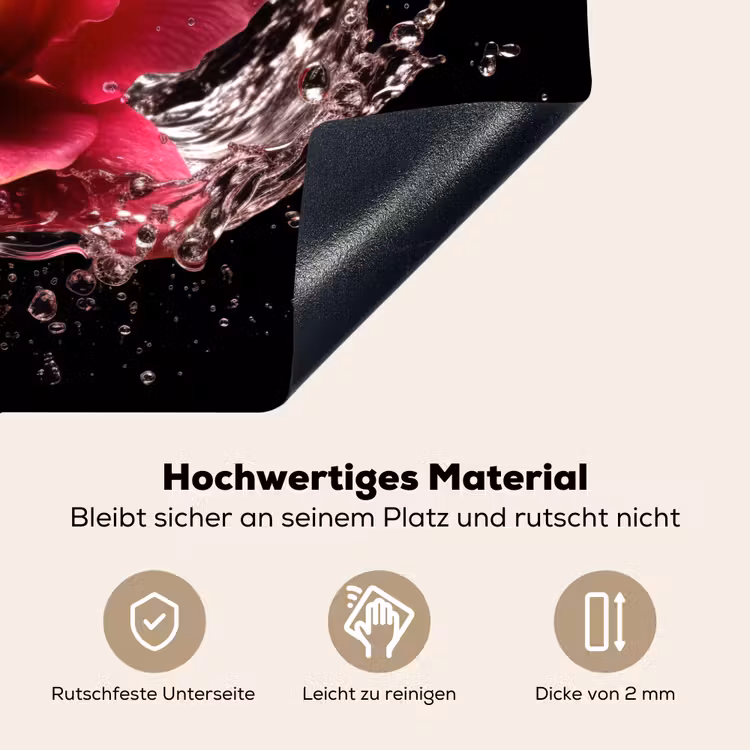 Bloemen - Roze - Water - Zwart - Botanisch - Natuur Inductie beschemer met haakjes klein -ky-onderkant-de