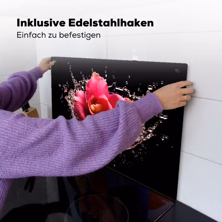 Bloemen - Roze - Water - Zwart - Botanisch - Natuur Inductie beschemer met haakjes klein -ky-ophangen-de