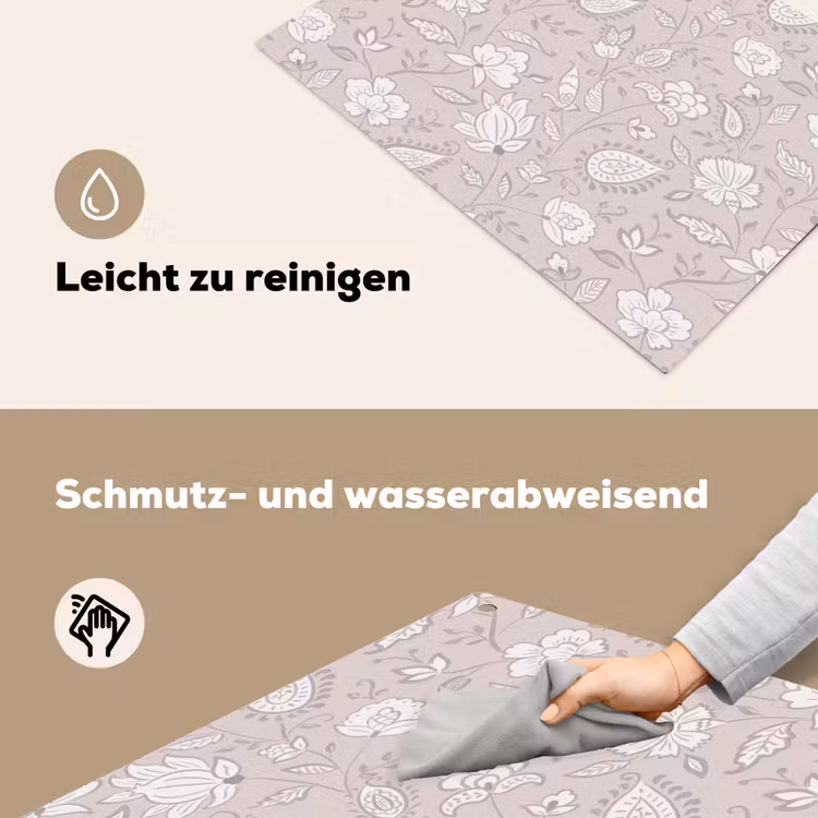 Bloemen - Getekend - Lavendel Inductie beschemer met haakjes klein 777 -ky-schoon-de