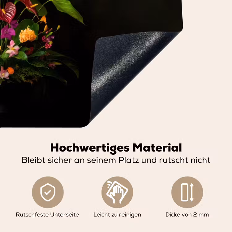 Bloemen - Vaas - Kleurrijk Inductie beschemer met haakjes klein -ky-onderkant-de