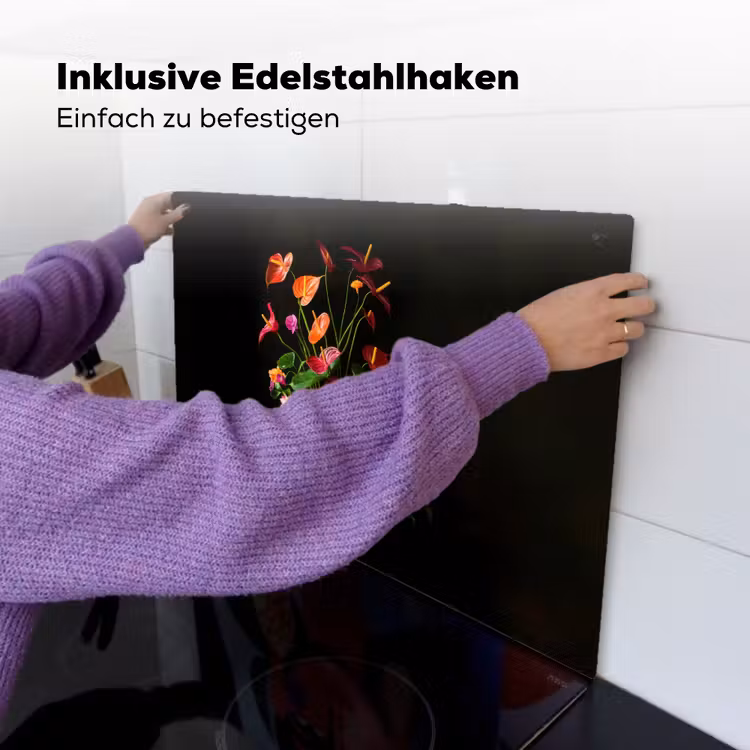 Bloemen - Vaas - Kleurrijk Inductie beschemer met haakjes klein -ky-ophangen-de