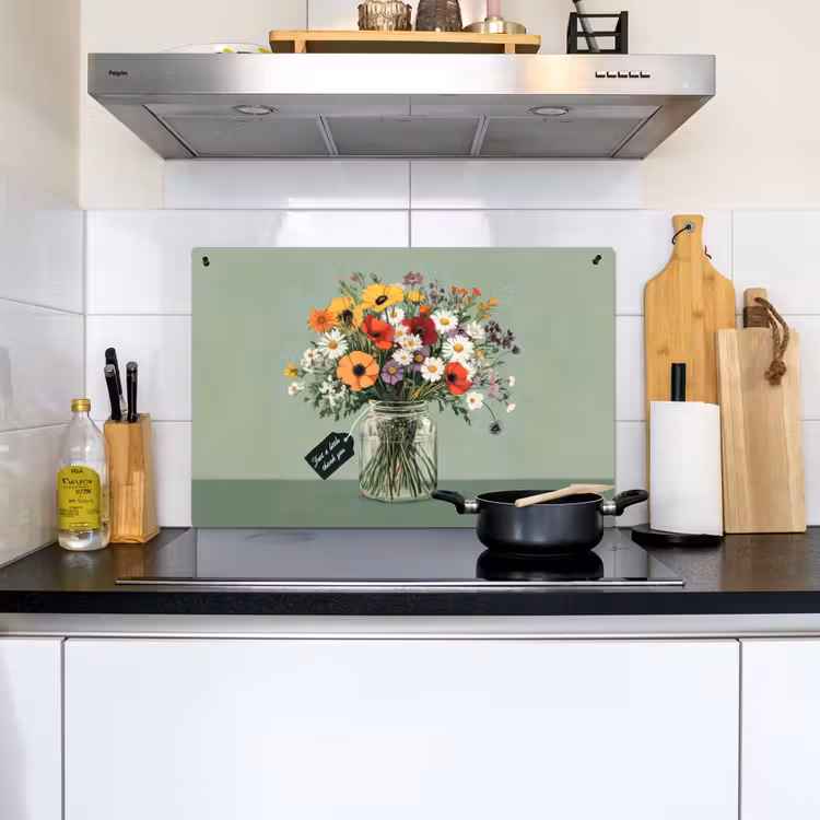 Bloemen - Vaas - Kaartje Inductie beschemer met haakjes klein -sfeer2