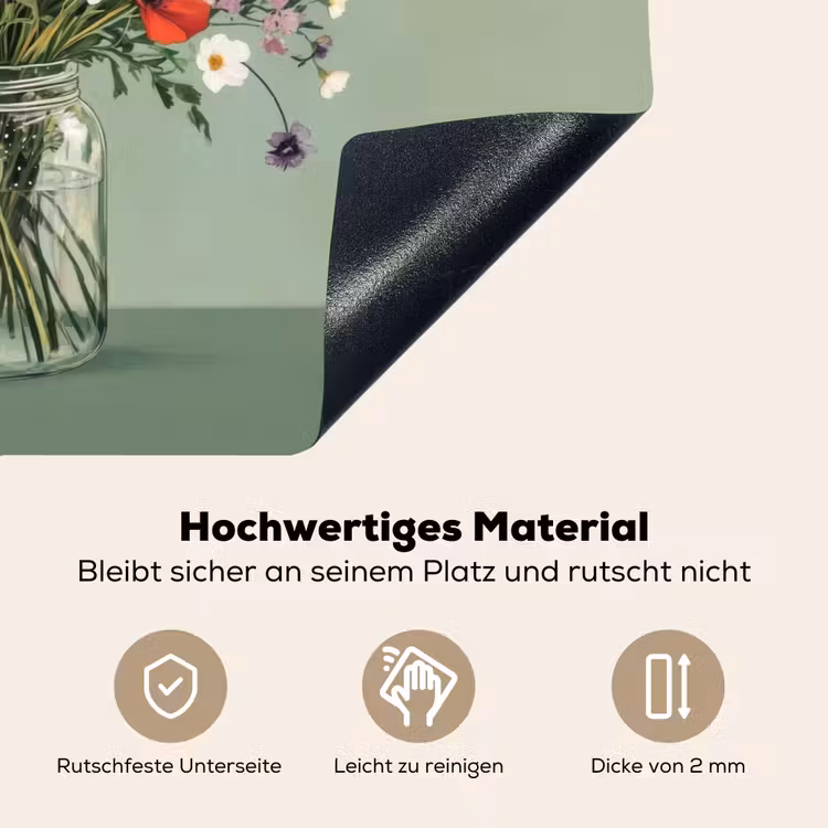 Bloemen - Vaas - Kaartje Inductie beschemer met haakjes klein -ky-onderkant-de
