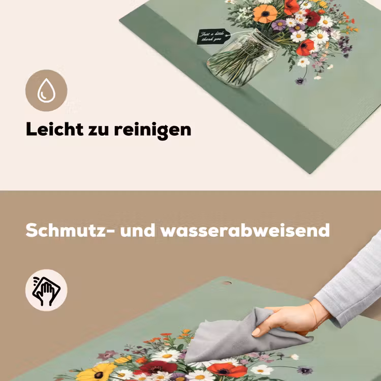 Bloemen - Vaas - Kaartje Inductie beschemer met haakjes klein -ky-schoon-de