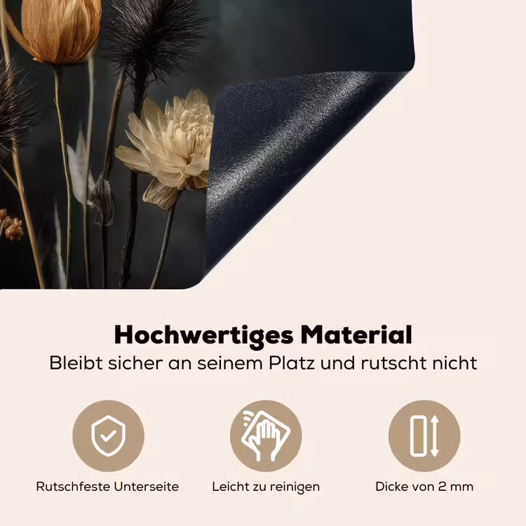 Boeket - Bloemen - Licht - Zwart Inductie beschemer met haakjes middel -ky-onderkant-de