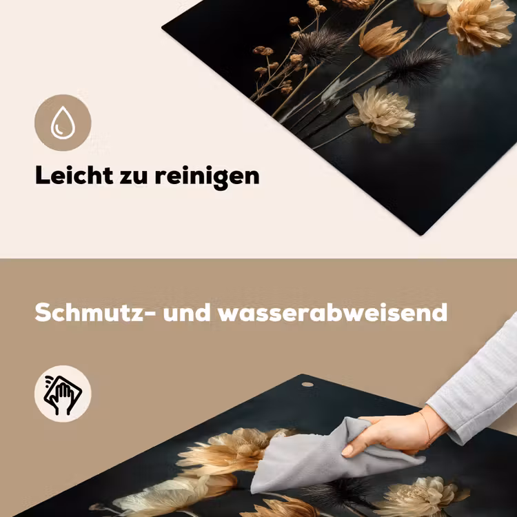 Boeket - Bloemen - Licht - Zwart Inductie beschemer met haakjes middel -ky-schoon-de