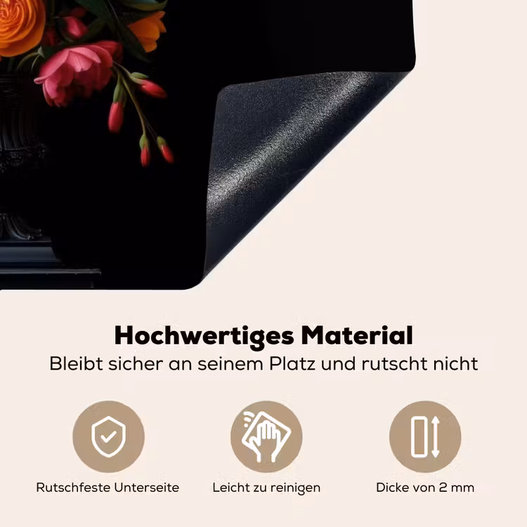 Boeket - Romantisch - Kleurrijk Inductie beschemer met haakjes klein -ky-onderkant-de