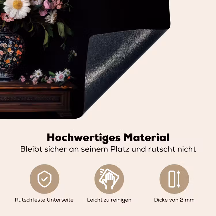 Bloemenvaas - Hout - Bloemen - Boeket Inductie beschemer met haakjes klein -ky-onderkant-de